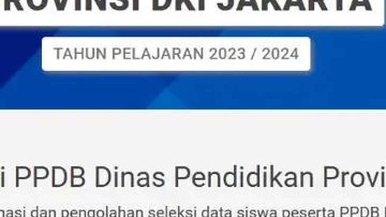 Bangku Kosong saat PPDB DKI untuk Siswa Mutasi di Semester Genap