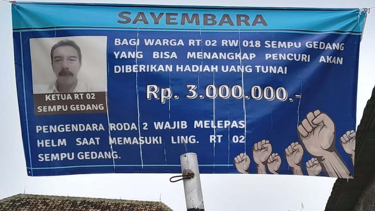 Mau Dapat Uang Rp3 Juta, Ayo Ikut Sayembara Tangkap Maling di Kampung Sempu Gedang Kota Serang