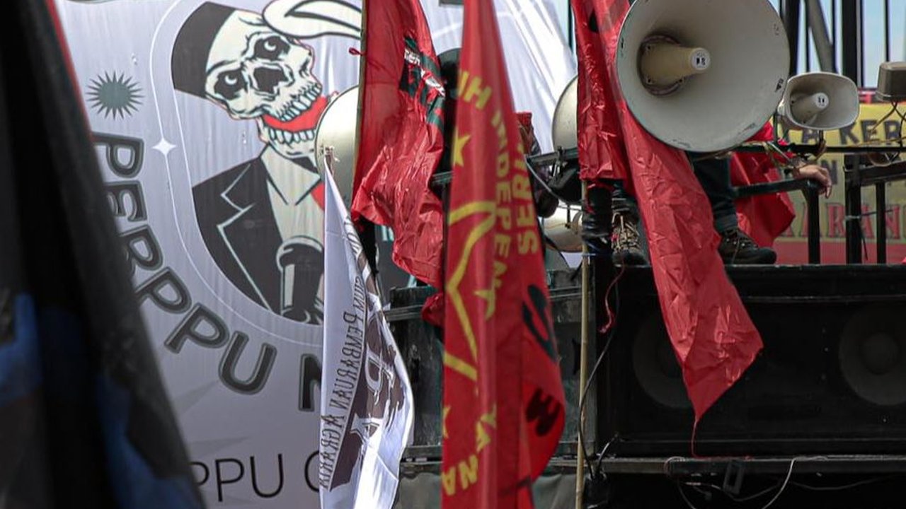 Ada Demo Buruh, Pengendara Hindari Jalan Gatot Soebroto Arah Slipi dan Kawasan Monas