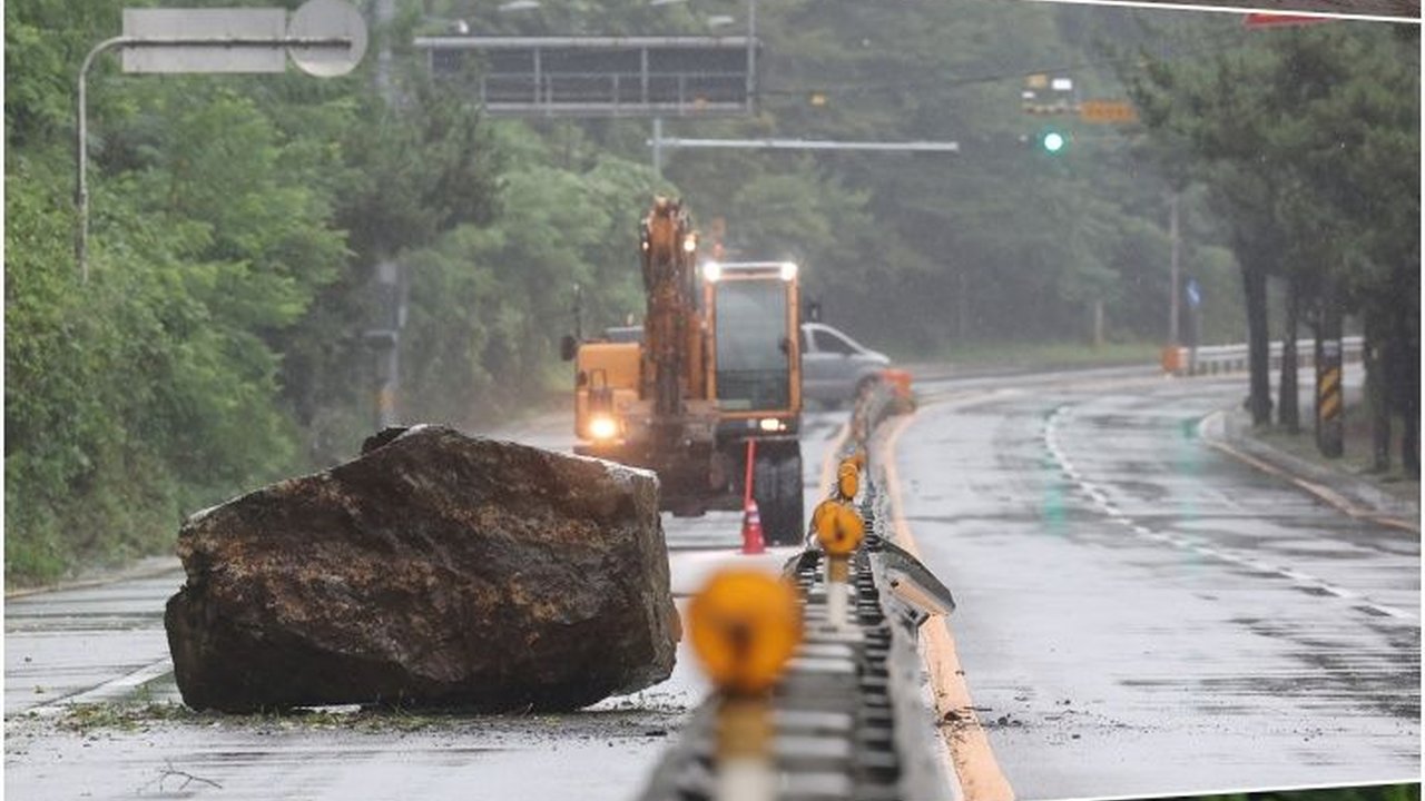 FOTO: Setelah Menghantam Jepang dan Taiwan, Terjangan Badai Khanun Bikin Banjir Parah di Korea Selatan