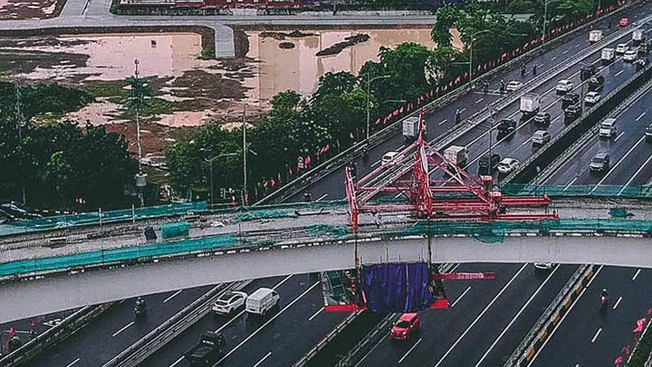 FOTO: Ini Potret Longspan LRT Gatsu-Kuningan yang Disebut Salah Desain, Kalau Lewat Harus Pelan