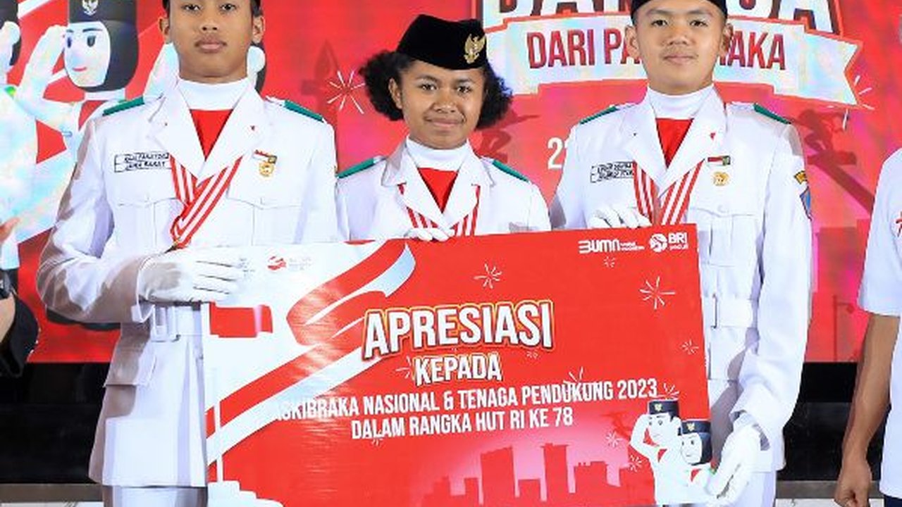 Emban Tugas Besar, BRI Beri Bantuan Pendidikan pada Anggota Paskibraka Nasional