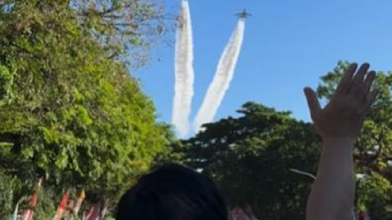 Jet Tempur Melintas Saat Prabowo Jalan Sehat di Sulsel, Ini Penjelasan TNI AU