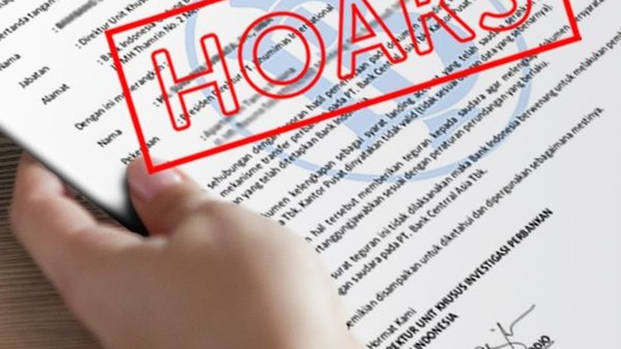 CEK FAKTA: Waspada Penipuan Lewat Surat Teguran Palsu Atasnamakan BI, Begini Modusnya