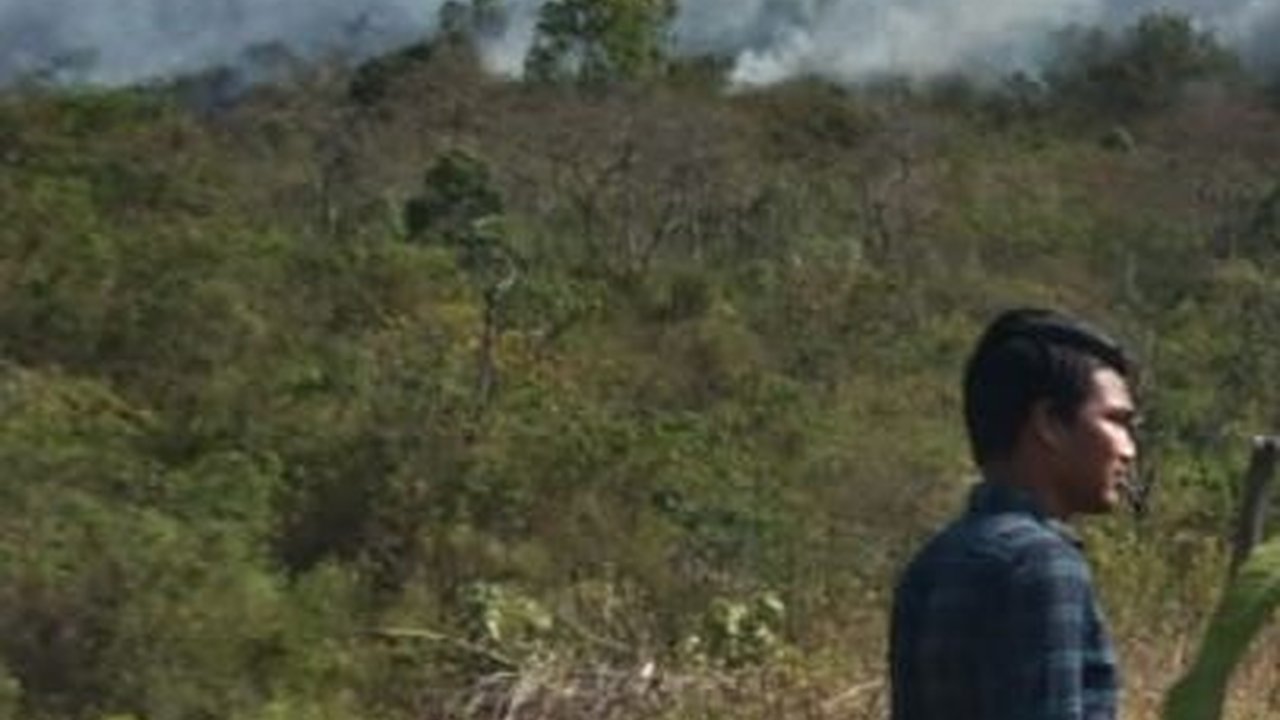 Luas Kebakaran di Gunung Agung Mencapai 30 Hektare, Ini Penampakannya