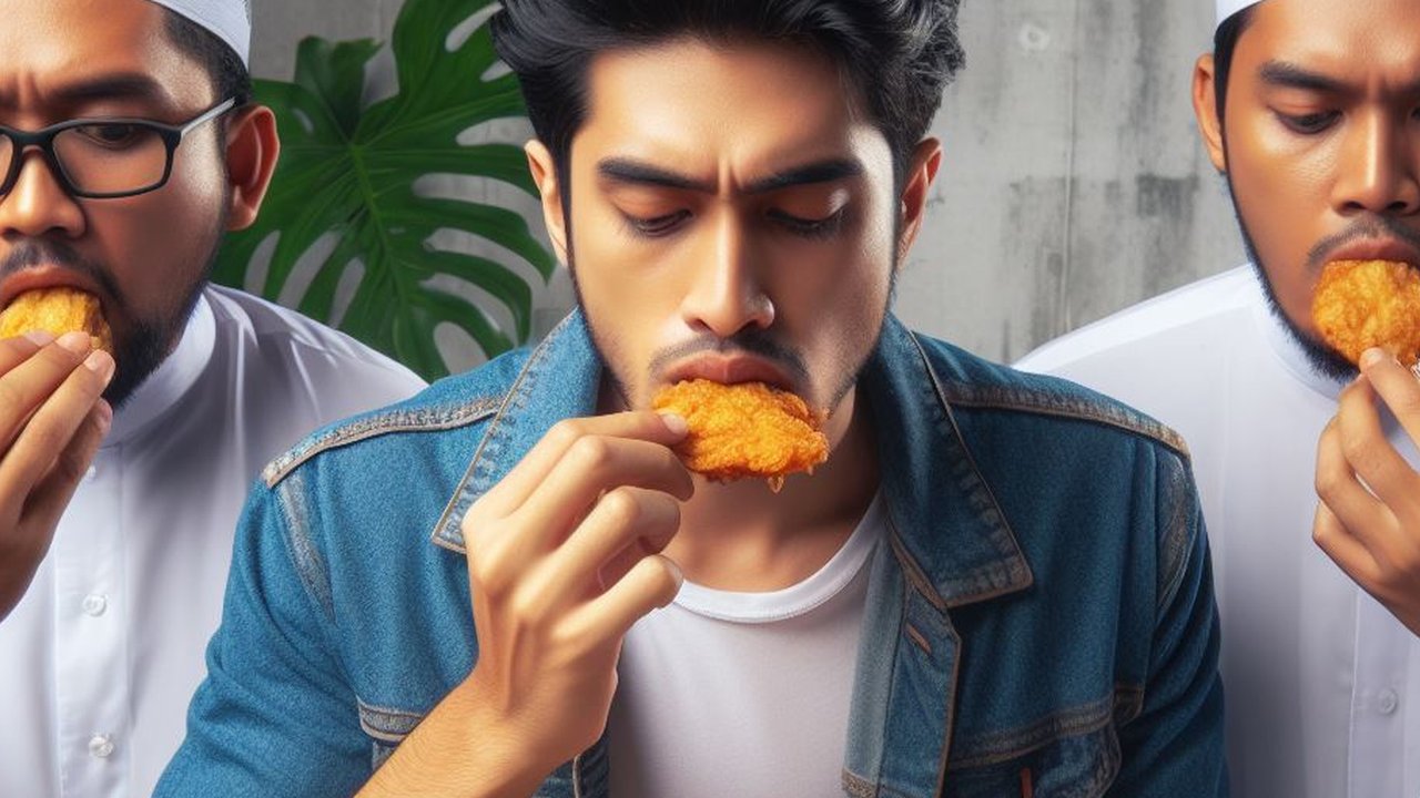 Ilustrasi Makan Gorengan