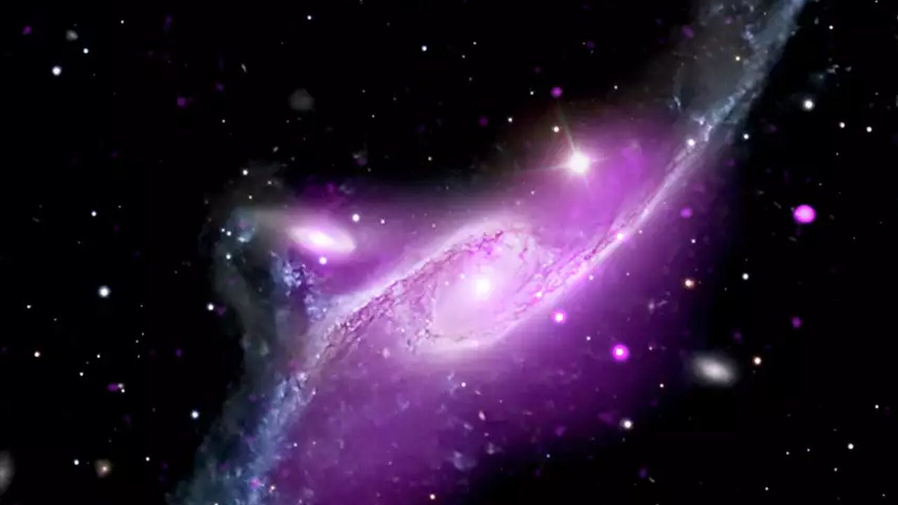 NASA Temukan Galaksi Baru Berbentuk Burung Merak dengan Cahaya Berwarna Ungu, Ini Wujudnya