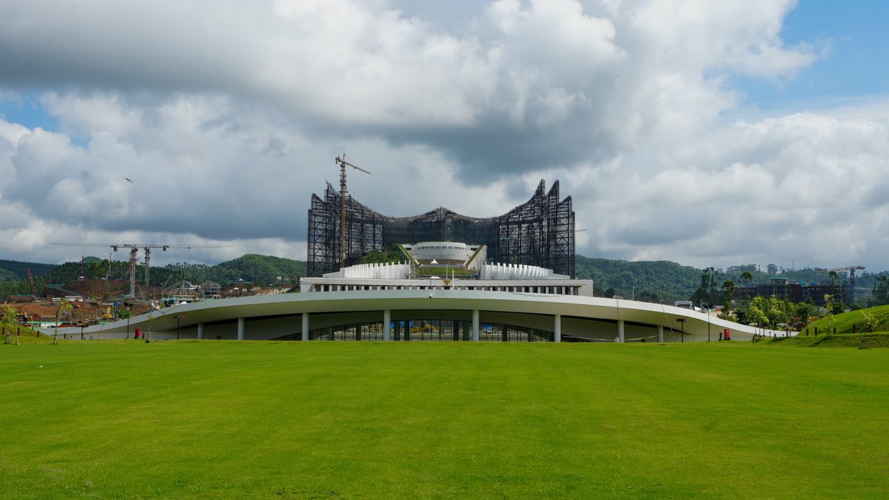 Kesiapan jelang seremoni perayaan HUT RI ke-79 di IKN pada 17 Agustus 2024. (Foto: Otorita IKN)