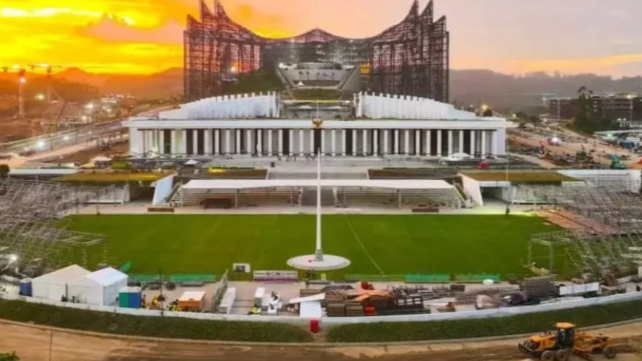Pradesain istana negara di Ibu Kota Negara (IKN) baru. Instagram@jokowi