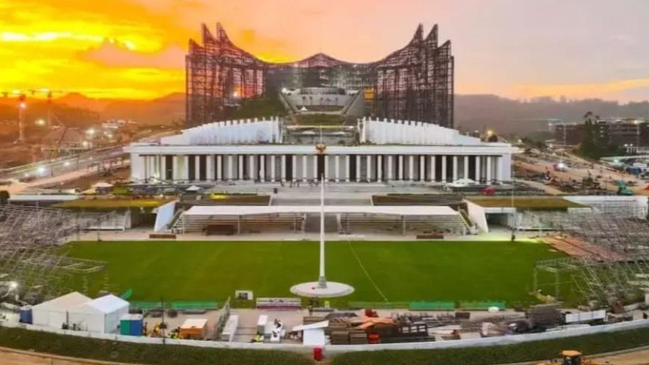 Pradesain istana negara di Ibu Kota Negara (IKN) baru. Instagram@jokowi