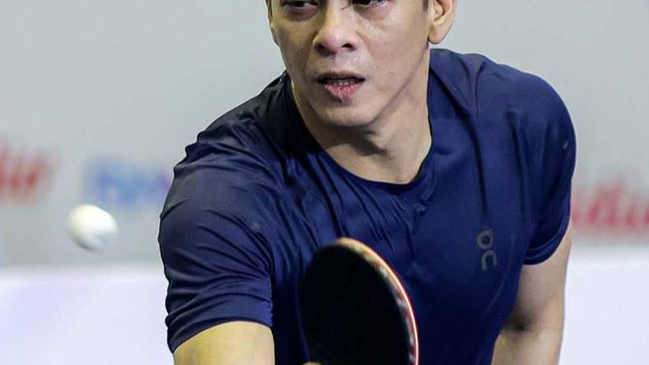 FOTO: Aksi Memukau Ariel NOAH Tanding Tenis Meja di Turnamen Olahraga Selebriti Indonesia Season 2