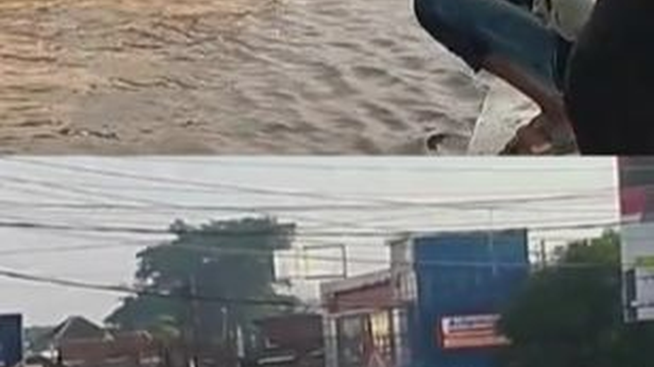 Viral Momen Pengendara Mobil Nekat Terobos Jalanan Banjir Meski Sudah Diingatkan Warga, Begini Aksinya