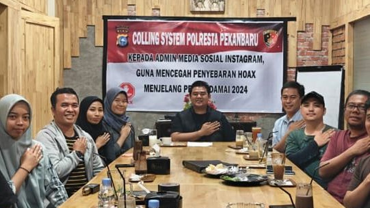 Polisi dan Admin Medsos di Pekanbaru Cegah Hoax Jelang Pemilu 2024