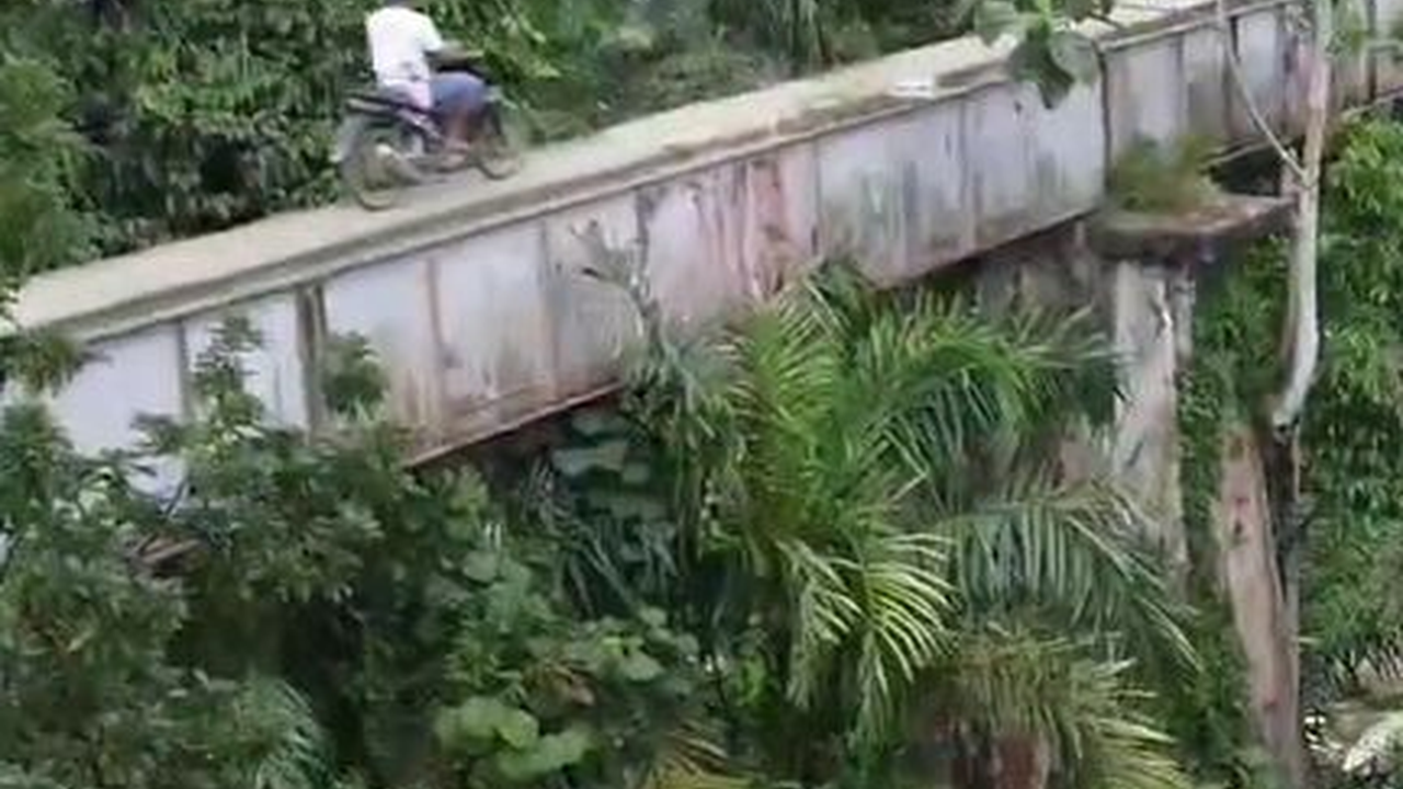 Jembatan di Simalungun Ini Disebut Jadi Salah Satu Terekstrem di Indonesia, di Baliknya Ada Pemandangan yang Indah Banget