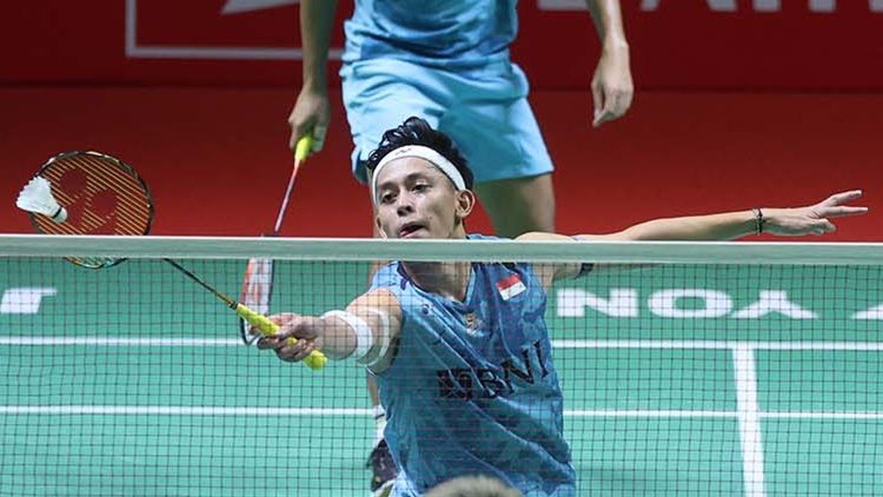 FOTO: Jatuh Bangun Fajar/Rian Tumbangkan Ganda Malaysia Berbuah Tiket Perempat Final Indonesia Masters 2024