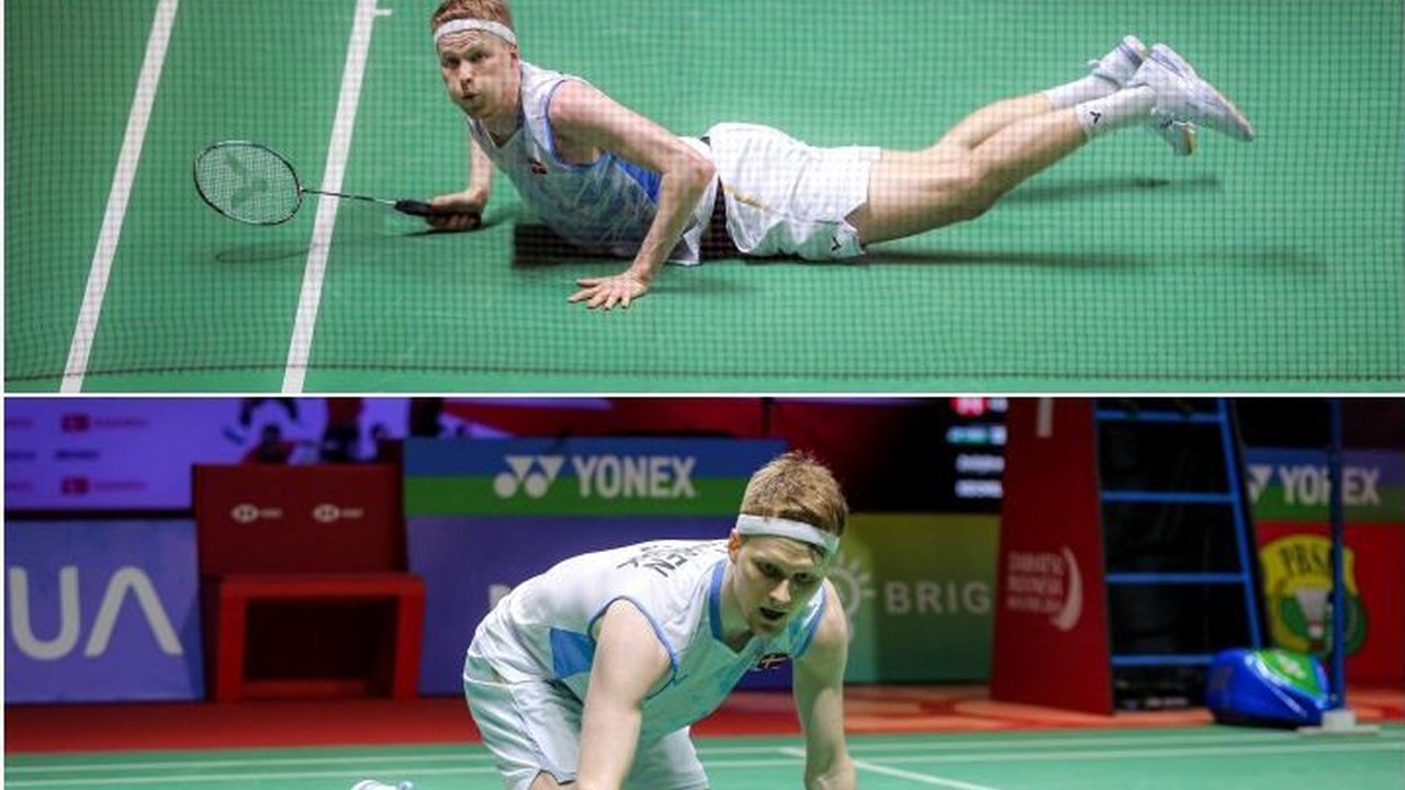 FOTO: Jatuh Bangun Anders Antonsen hingga Akhirnya Segel Juara Indonesia Masters 2024 Usai Bungkam Tunggal Putra Kanada