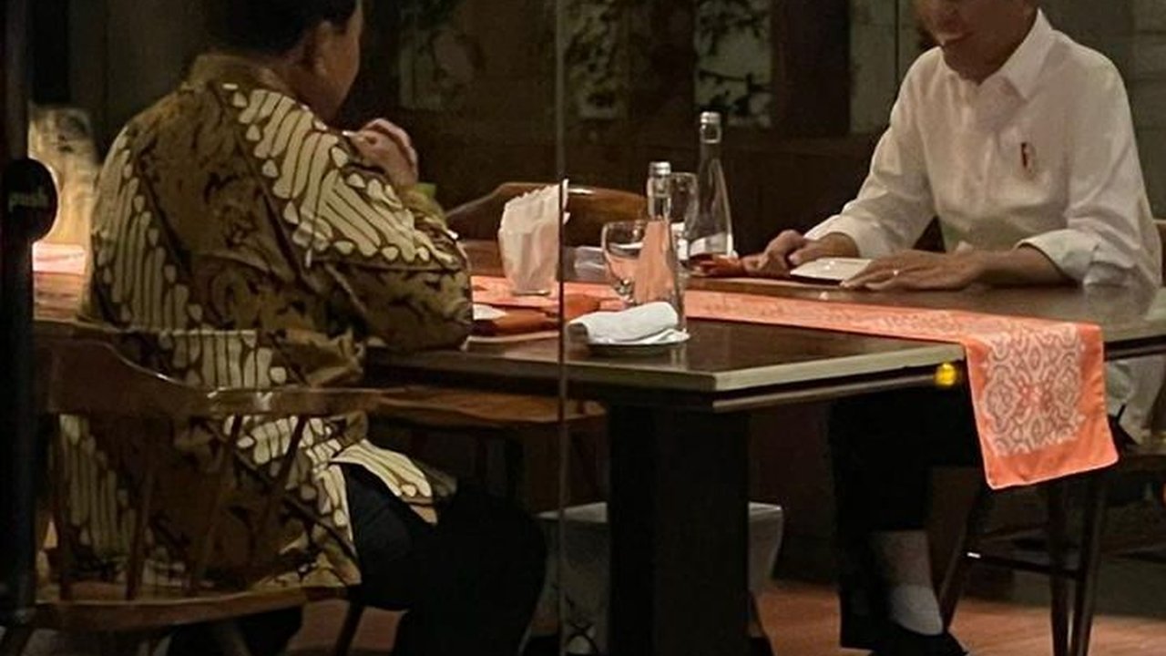 Jokowi dan Prabowo Makan Malam Bareng di Menteng, Bahas Debat Pilpres?