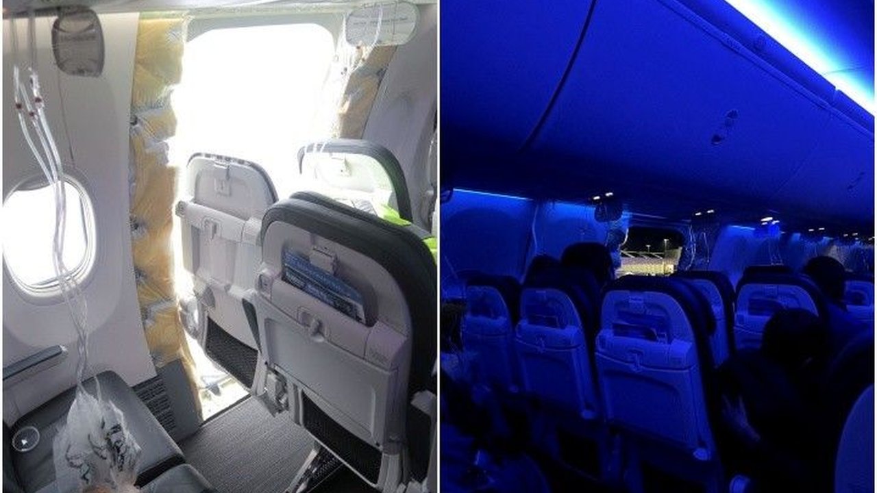 FOTO: Penampakan Bagian Jendela Boeing 737 Max 9 Alaska Airlines yang Jatuh dari Udara hingga Mengakibatkan Pembatalan Ratusan Penerbangan