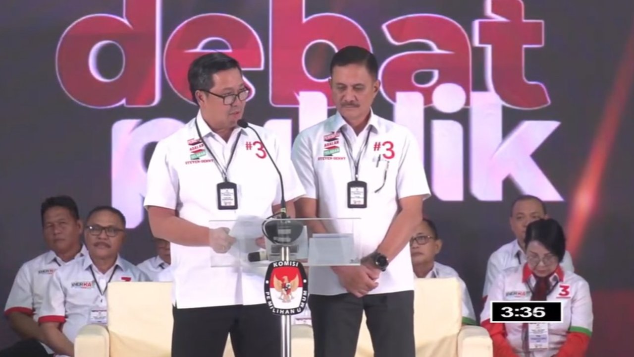 Steven-Denny Saat Debat Pilgub Sulut