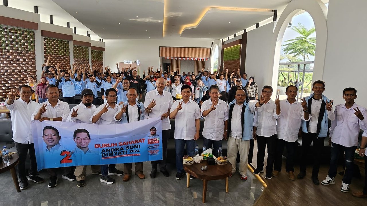 Buruh se-Banten Target Raup 2 Juta Suara buat Andra Soni-Dimyati