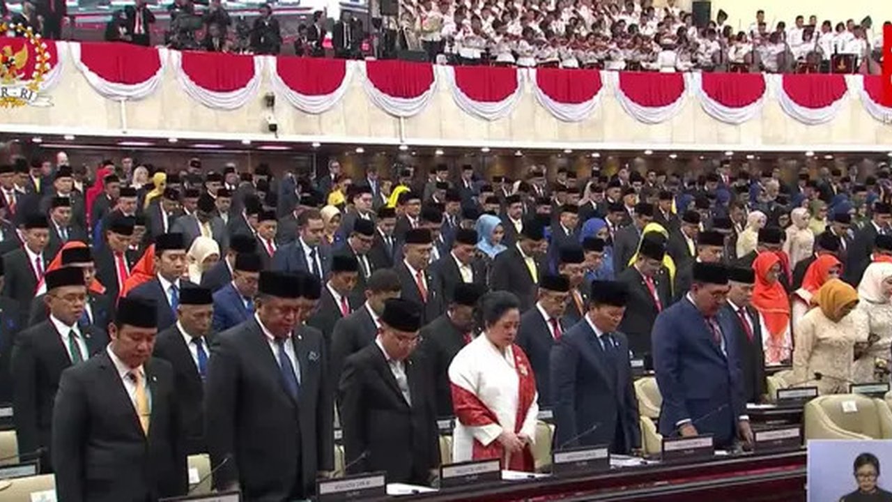 Jelang pelantikan anggota DPR DPR RI periode 2024--2029, Selasa (1/10/2024). (tangkapan layar televisi Youtube MPR)