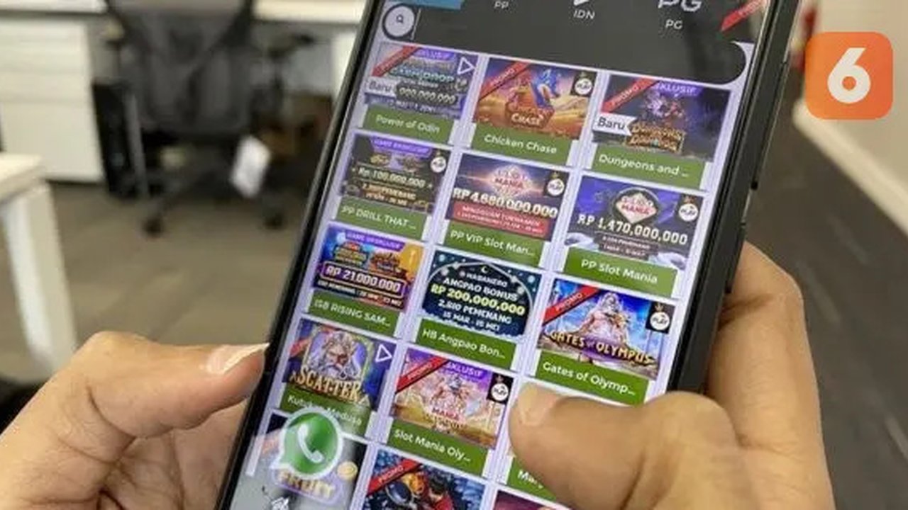 Ilustrasi judi slot online.