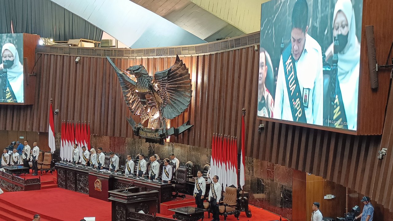 Mengintip Gladi Kotor Pelantikan Prabowo-Gibran di Gedung MPR/DPR