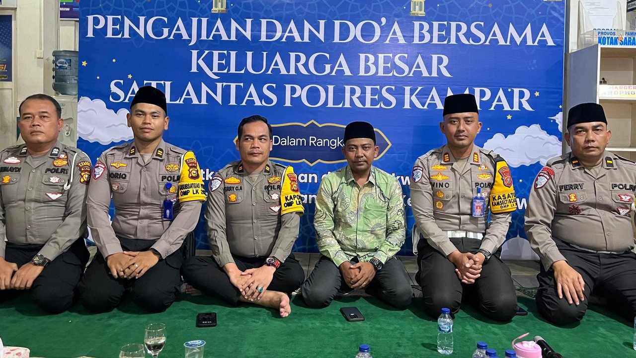 Satlantas Polres Kampar Gelar Doa Bersama