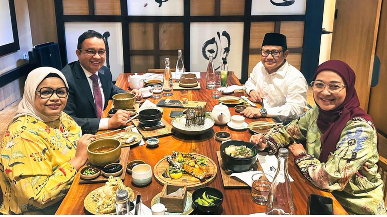 Anies dan Cak Imin Makan Siang Bersama