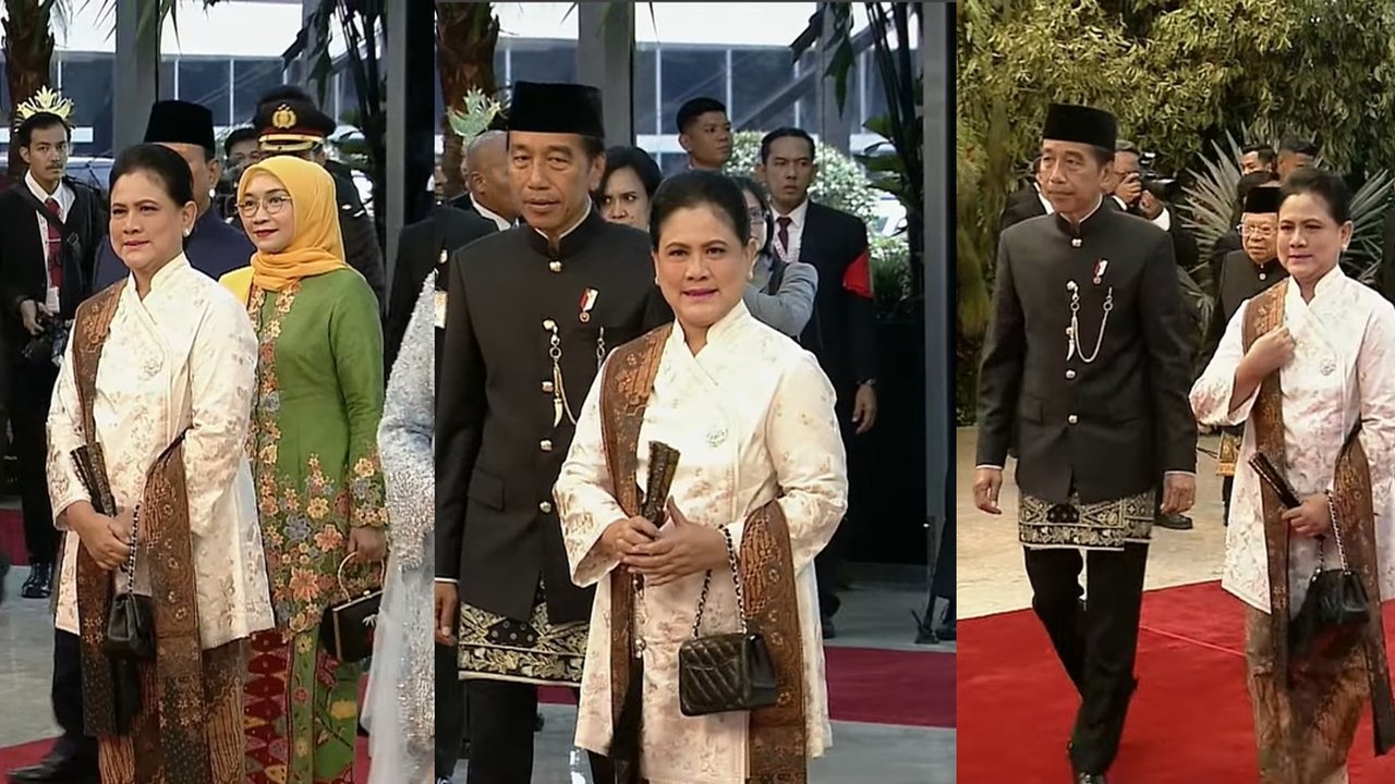 8 Potret Iriana Jokowi Berkebaya Putih, Dampingi Jokowi ke Pelantikan Presiden-Wakil Presiden Periode 2024-2029