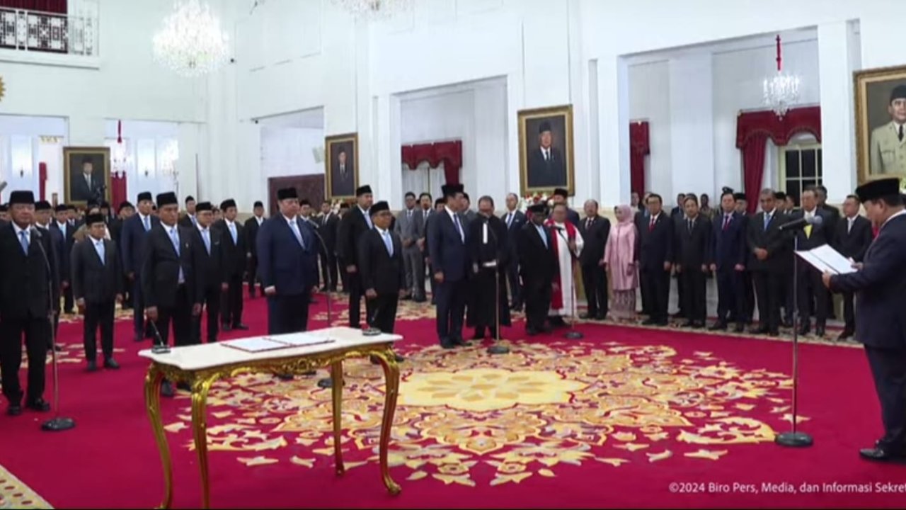 Presiden Prabowo umumkan nama menteri dan wakil menteri Kabinet Merah Putih