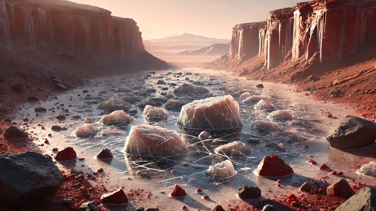 Ada Kehidupan di Planet Mars yang Terjebak di Bawah Permukaan Es