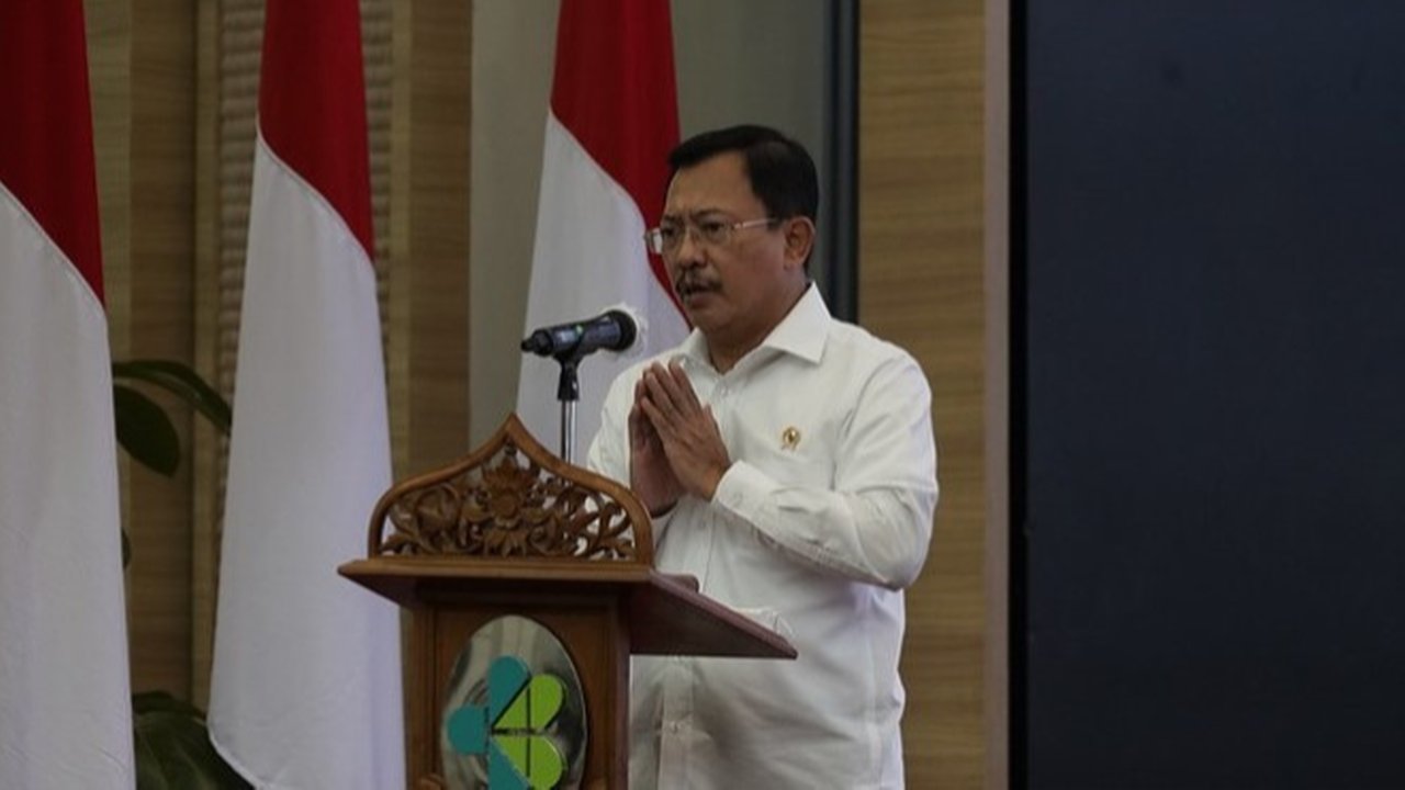 Menteri Kesehatan RI Terawan Agus Putranto dalam acara Pertemuan Pelaksanaan Anggaran Tahun 2021 pada 14 Desember 2020. (Kementerian Kesehatan RI)