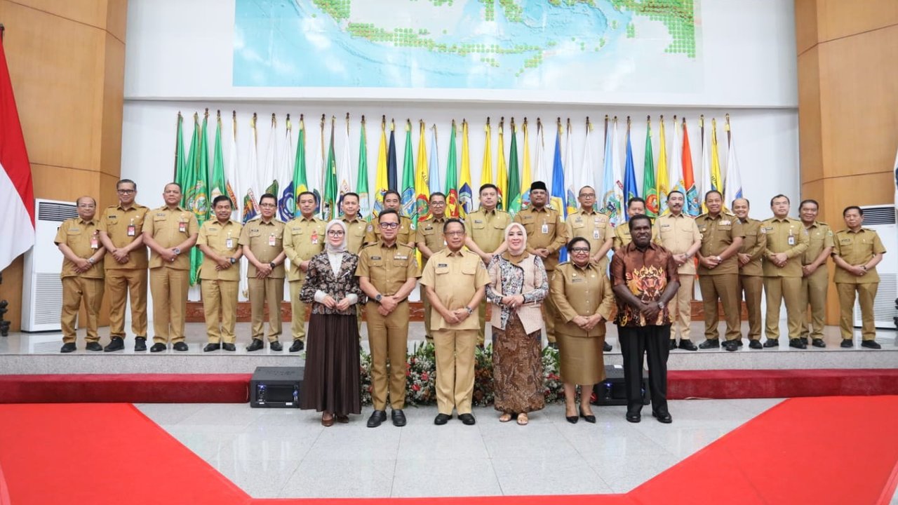 Penyambutan Wakil Menteri Dalam Negeri di Gedung Sasana Bhakti Praja