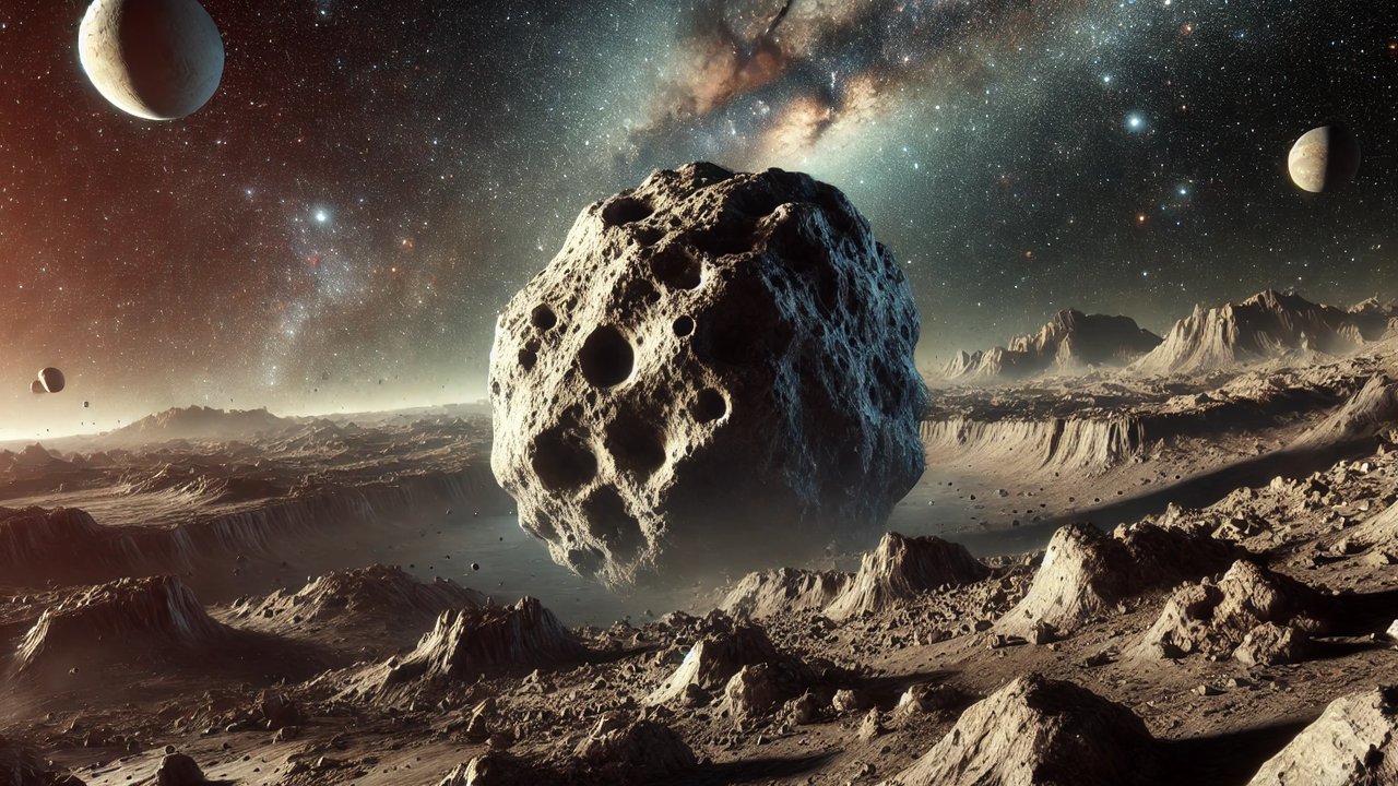 Ilustrasi artis tentang asteroid yang berpotensi berbahaya menuju Bumi. (Kredit: ESA)