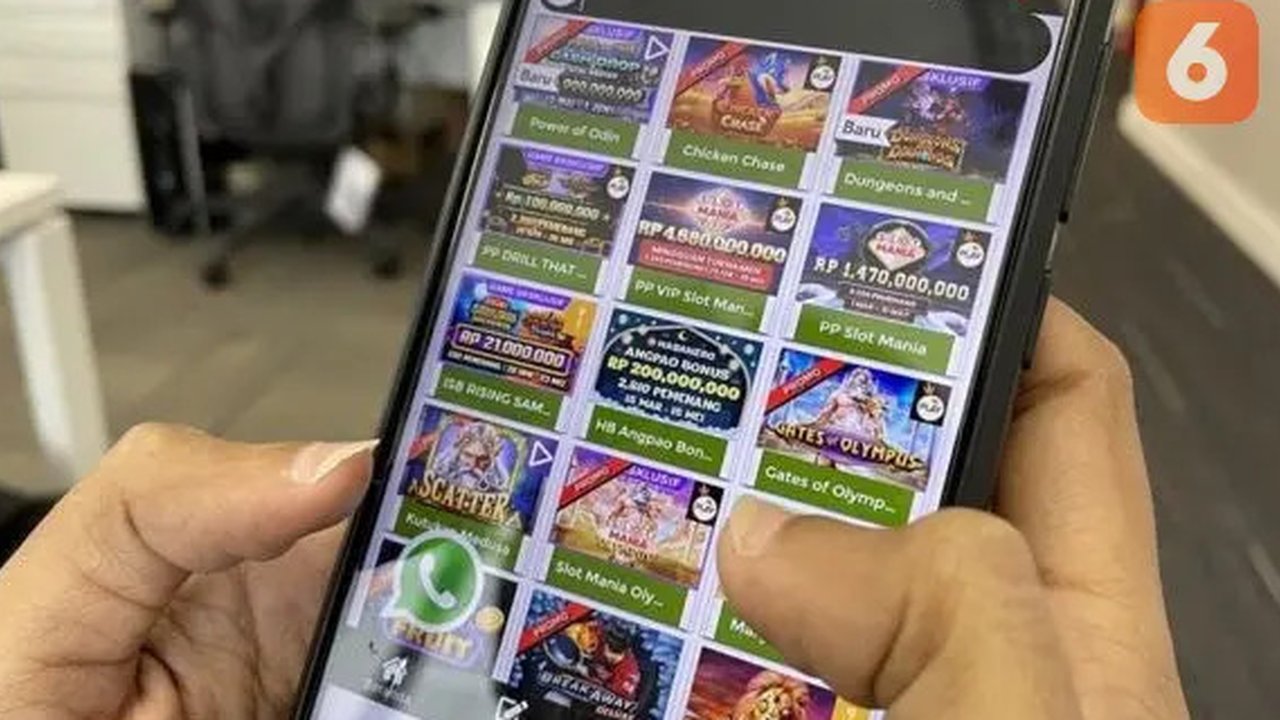 Ilustrasi judi slot online.
