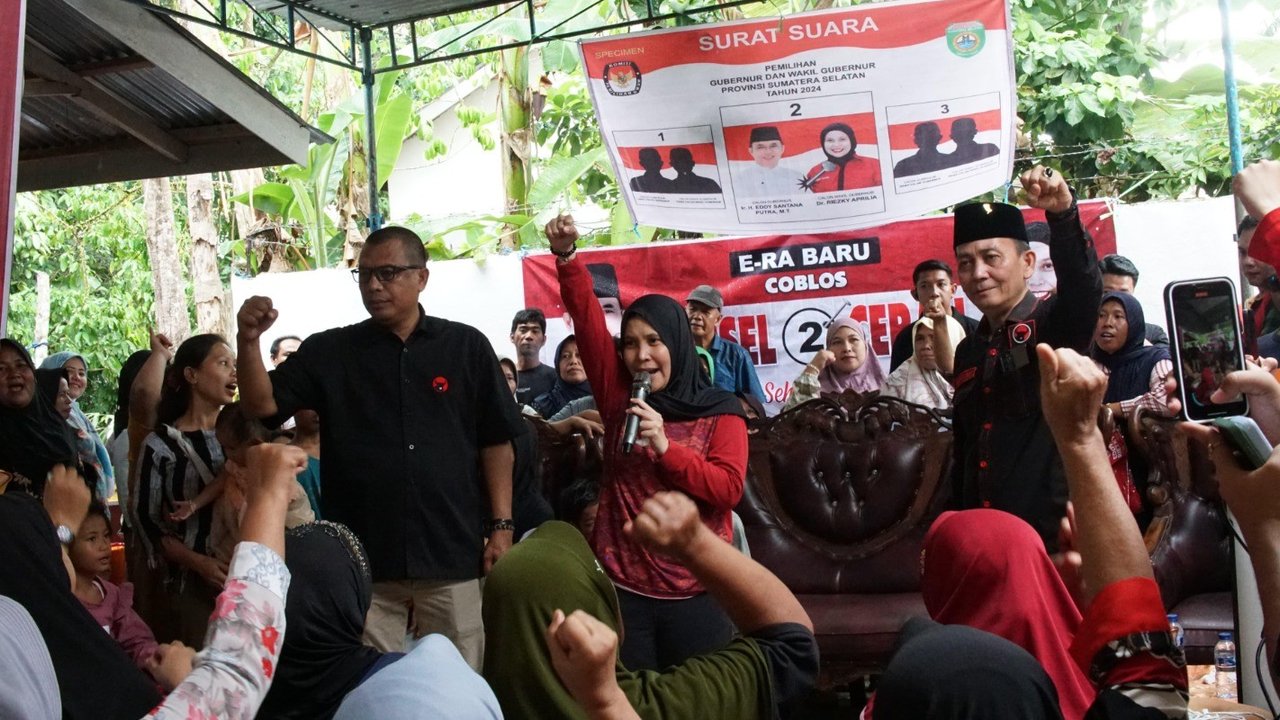 Cagub dan Cawagub Sumsel Eddy Santana-Riezky Aprilia