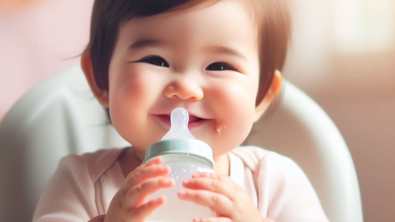 Ilustrasi Bayi Minum Susu