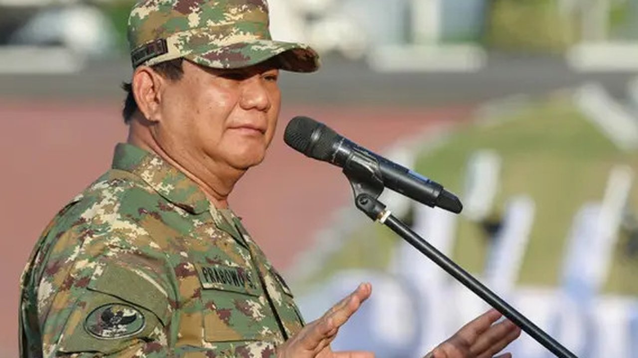 Menteri Prabowo Senam Pagi