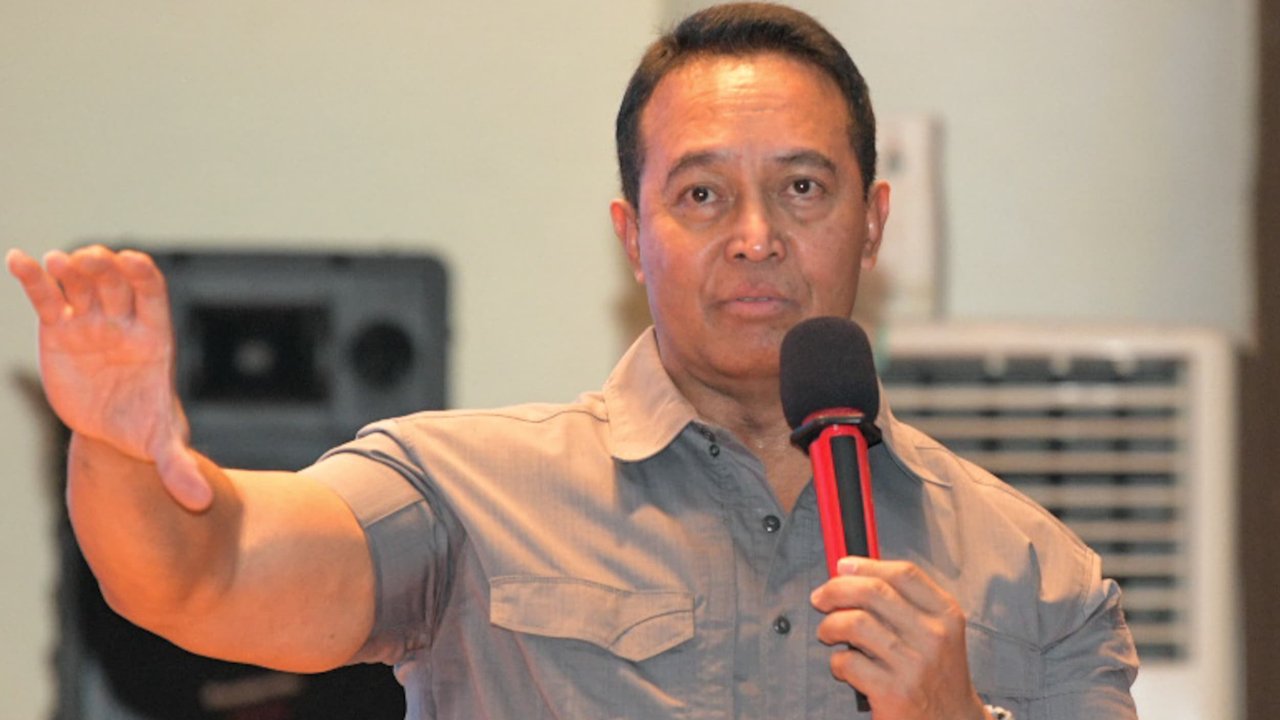 Mantan Panglima TNI Andika Perkasa memberikan kuliah umum 'Ketahanan Nasional Berbasis Desa' di IPB University. (Foto: tim dokumentasi Andika Perkasa)