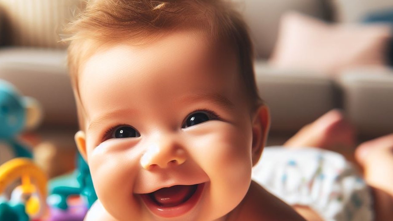 Ilustrasi Bayi Melakukan Tummy Time