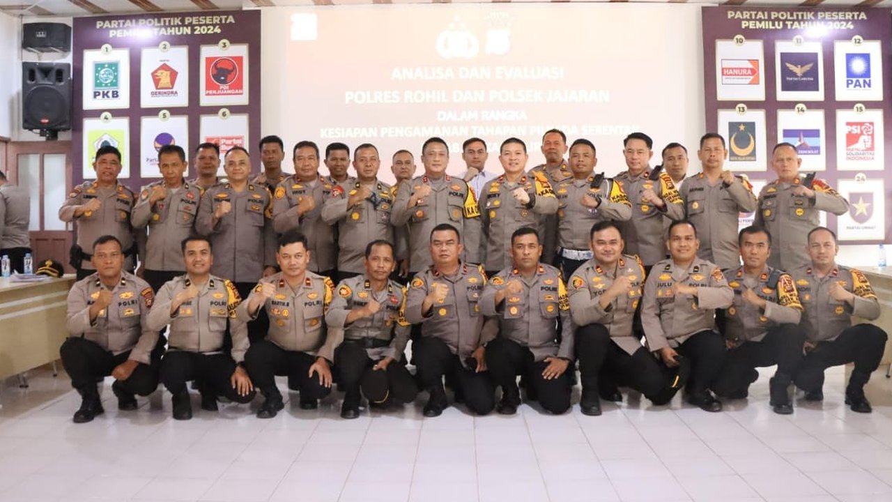 Kapolres Rohil Gelar Rakor di Kantor KPU