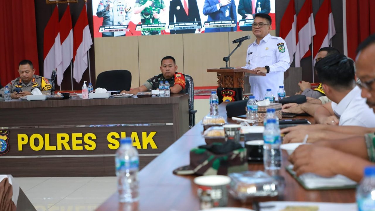 Persiapan pengamanan debat Pilkada di Siak