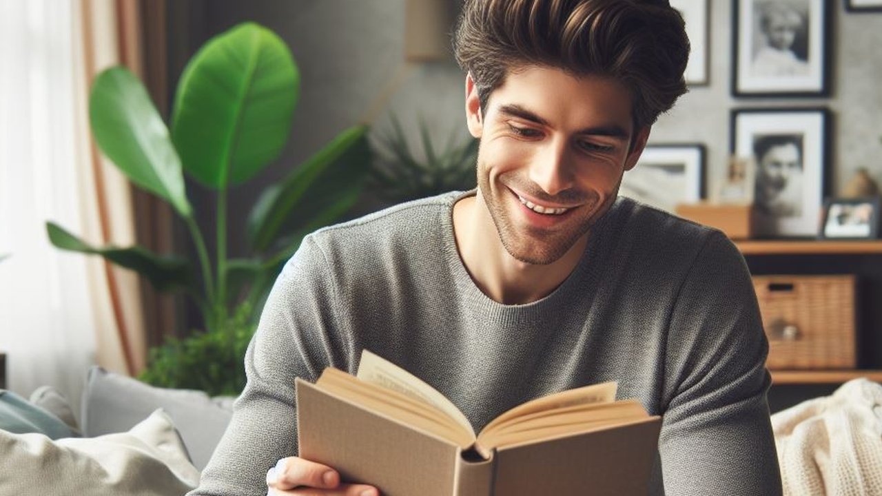 Ilustrasi Membaca Buku di Rumah