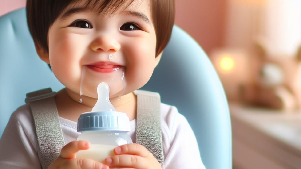 Ilustrasi Bayi Minum Susu
