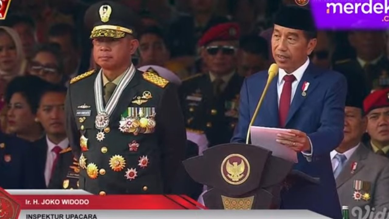 Presiden Jokowi di HUT TNI