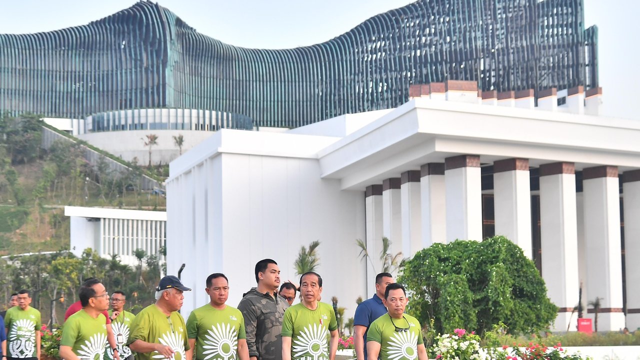 Jokowi Buka Kegiatan Lari Pagi di IKN