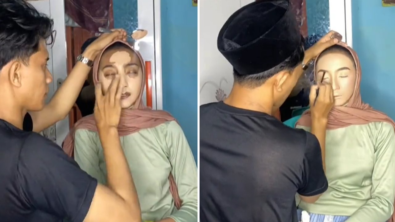 Viral Aksi Pria Dandani Calon Istrinya Ini Curi Perhatian, Hasilnya Menakjubkan