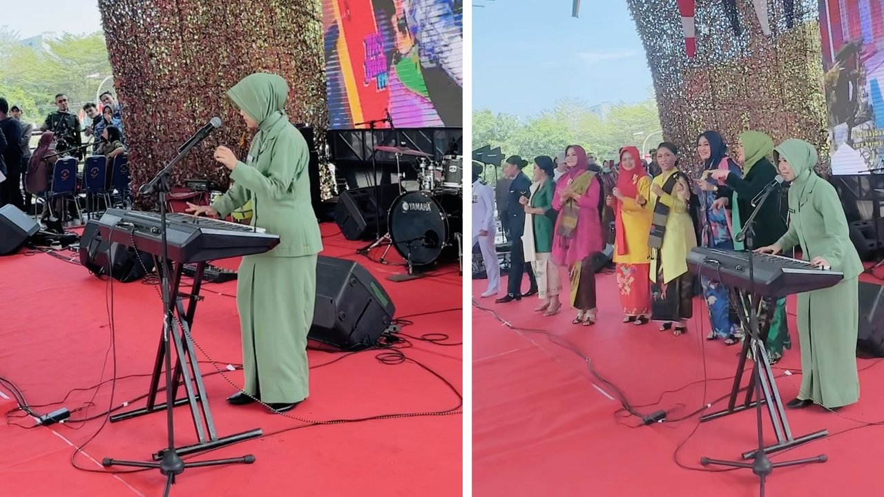 Sosok Arindi Putry Konawe, Persit yang Jadi Sorotan Usai Main Organ Piano Remix di HUT TNI-79