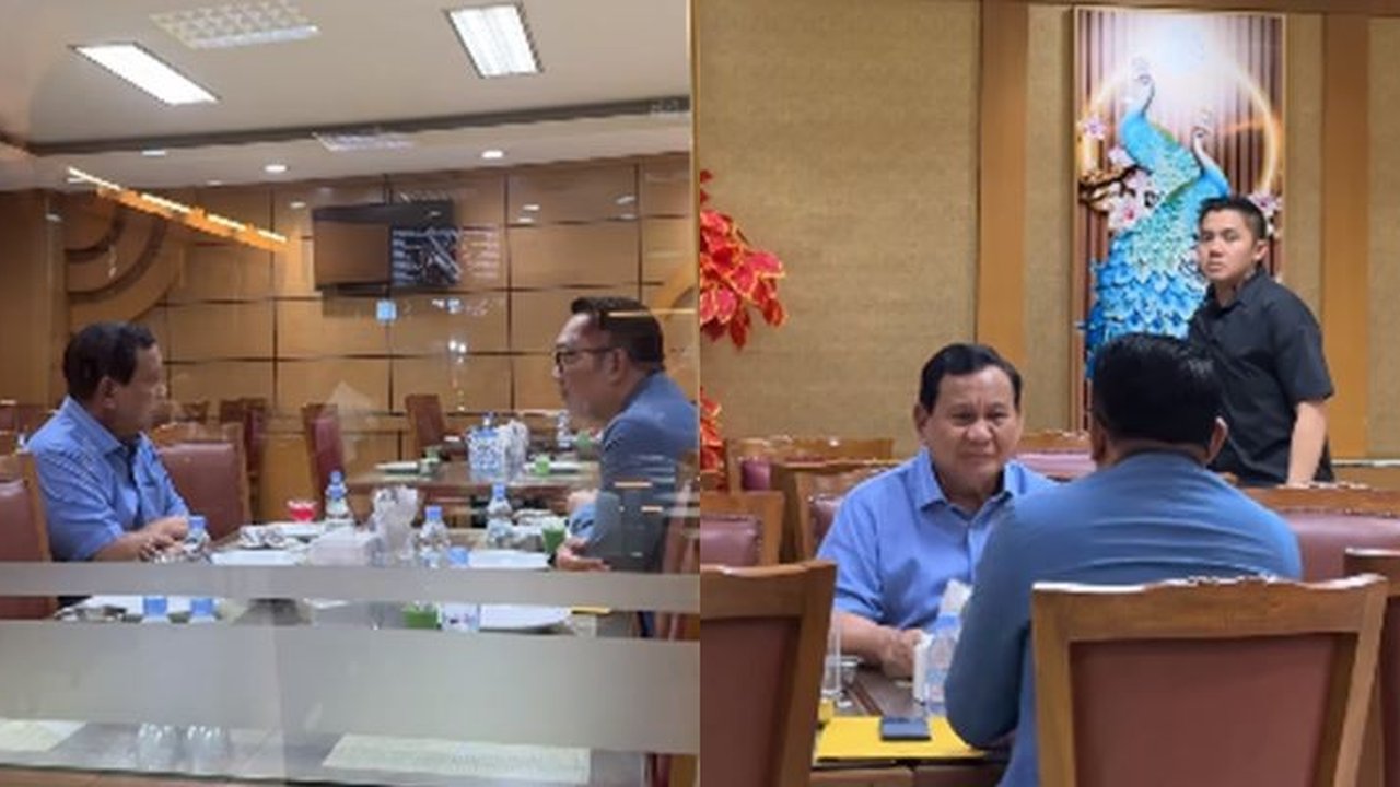 Prabowo Ajak Ridwan Kamil Makan Malam Nasi Padang